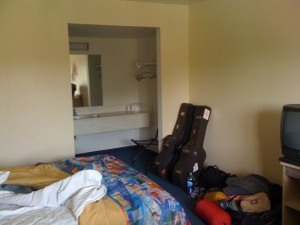 It smelled like an over flowing toilet, but we did have two beds, so I guess we had THAT going for us. It smelled like an over flowing toilet, but we did have two beds, so I guess we had THAT going for us.