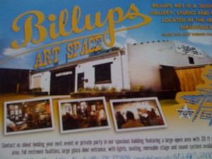 Billups Art Space: a cool, mixed-use space with a cool stage, a great sound system, and a nice vibe.
