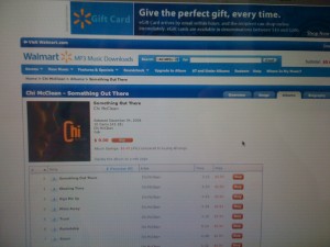 Product page on the Walmart.com online music store.