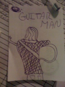 Aww... I got a portrait drawn for me during the show!