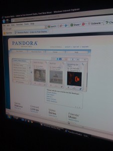 Rockin' the Chi McClean Radio Station on Pandora after my performance.