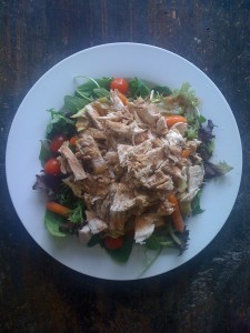 Took a break around 4:00pm today to make some magic with a few left overs. Not bad!