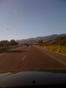 Just about one of the most beautiful drives anywhere: heading north on 101 from Santa Barbara, CA.