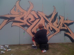 This dude was awesome! When I started my set, this was just a blank wall. 45 minutes later, this is where he was! This dude was awesome! When I started my set, this was just a blank wall. 45 minutes later, this is where he was!