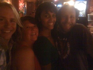 Part of the late-night crew at Gold Room Saloon. Big thanks to Christina (second from right) for making it all happen.
