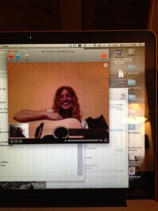 Co-Writing session with Erica Sunshine Lee via Skype from New Zealand. Co-Writing session with Erica Sunshine Lee via Skype from New Zealand.