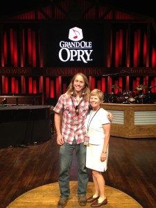 Hanging center stage at The Grand Ole Opry with mom.