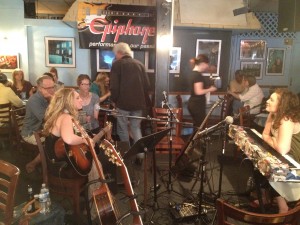 Shot from just about where I was sitting of my co-conspirator in the round this past Saturday at The Bluebird Cafe. Shot from just about where I was sitting of my co-conspirator in the round this past Saturday at The Bluebird Cafe.