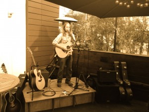 Performing at Sonoma Wine Garden in Santa Monica, CA with local singer/songwriter, Brett Young.