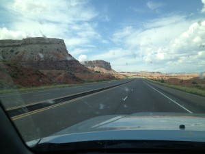 Please excuse the splattered bugs on my windshield... nonetheless, a pretty spectacular view en route to Durango, CO from Albuquerque, NM.