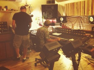 (L-R) Greg Thompson and Adrija Tokic working hard on the mix and making things sound sweet. (L-R) Greg Thompson and Adrija Tokic working hard on the mix and making things sound sweet.