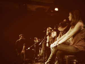 Waiting my turn in the round on stage at SOhO Restaurant & Music Club in Santa Barbara, CA.