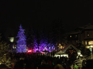 Annual tree lighting ceremony in Vail, CO.