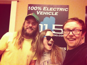 Hanging in the studio after the show with the Kool-Aid Kid (middle) and Sir Funsalot (right).