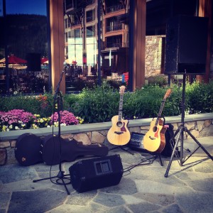 Just another beautiful day in the Sierra Nevada playing some acoustic music.